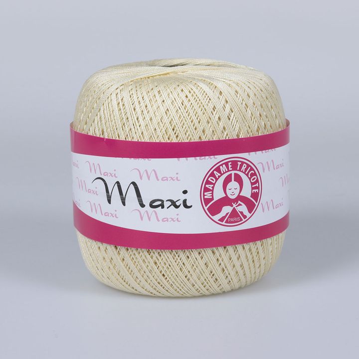 Nić koronkowa Madame Tricote Paris Maxi 100 g – 6375 kremowa