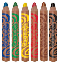 Okrągłe kredki ołówkowe Colorino JUMBO z temperówką – 6 kolorów