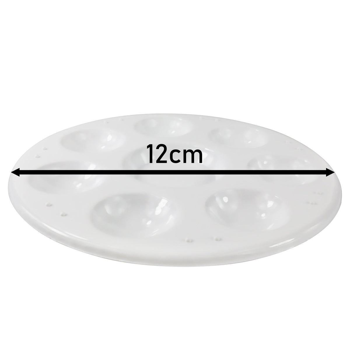 Okrągła paleta malarska 12 cm | biała Phoenix