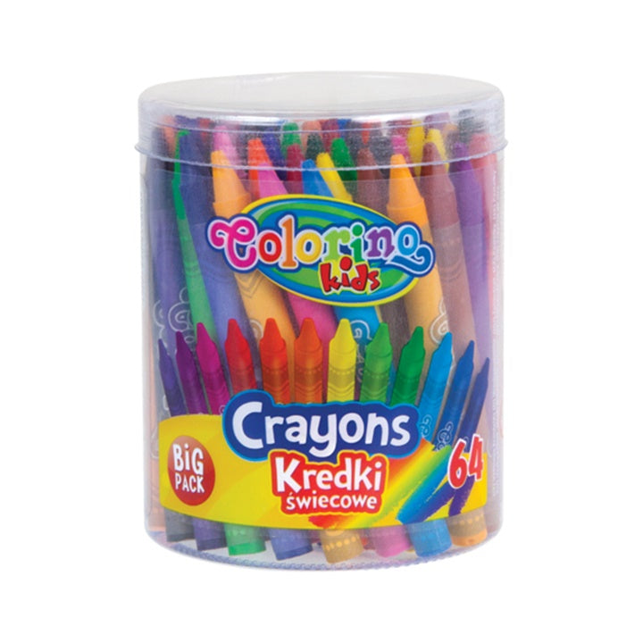 Okrągłe kredki woskowe Colorino 64 szt. | Artmie