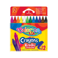 Okrągłe kredki woskowe Colorino - zestaw 12 sztuk | Artmie