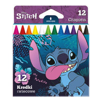 Okrągłe kredki woskowe Disney Stitch, 12 sztuk | Artmie