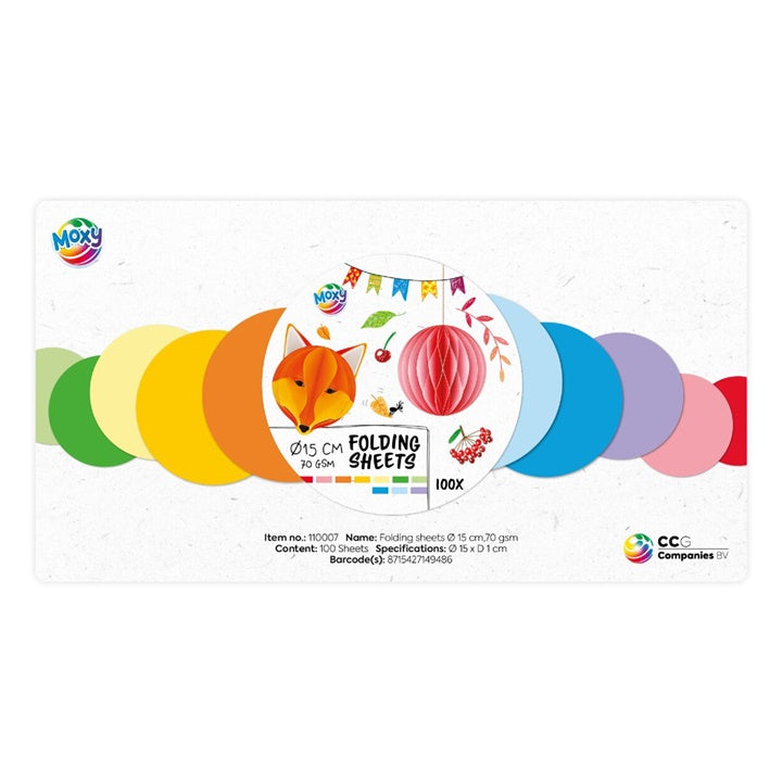 Okrągły składany papier 15 cm | Artmie