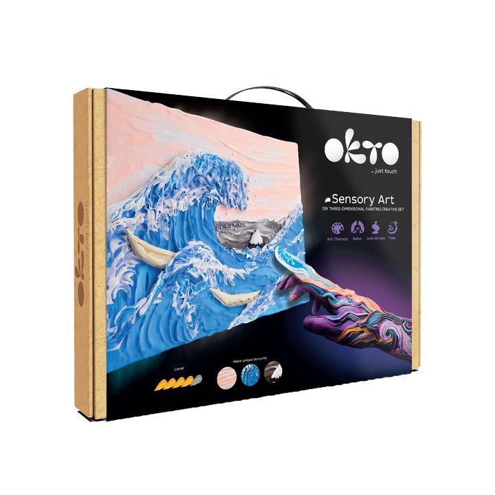 OKTO Zestaw kreatywny 3D "Fale w Kanawaga" 30 x 40 cm | Artmie