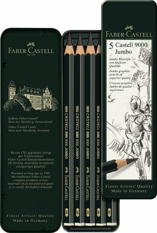 Ołówki JUMBO Faber-Castel 9000 / 5 szt | Artmie