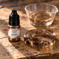 Płynny pigment metaliczny do żywicy 5 ml – brązowa (Brown)