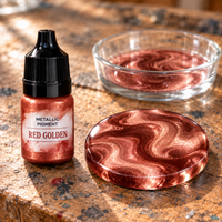 Płynny pigment metaliczny do żywicy 5 ml – czerwono-złota (Red Golden)
