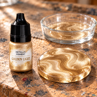 Płynny pigment metaliczny do żywicy 5 ml – jasnozłota (Golden – light)