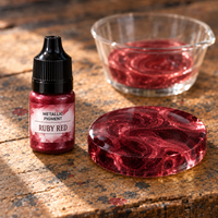 Płynny pigment metaliczny do żywicy 5 ml – rubinowa czerwień (Ruby Red)