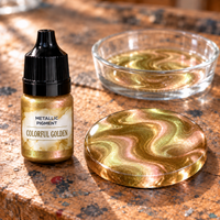 Płynny pigment metaliczny do żywicy 5 ml – zmienna złota (Colorful Gold)