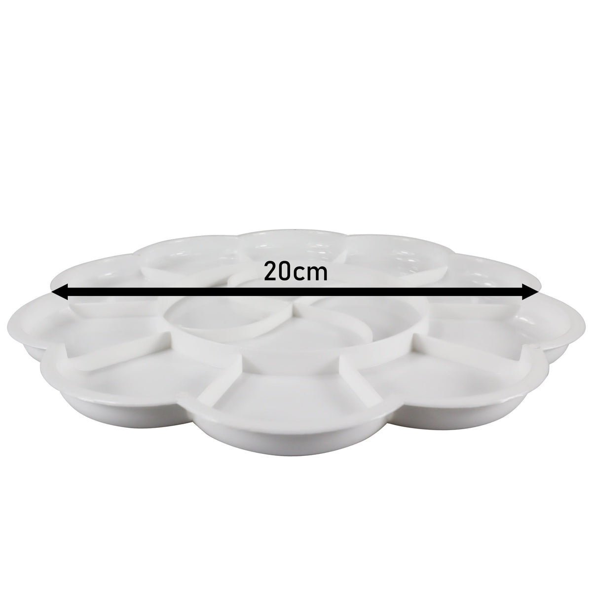 Paleta malarska kwiat 20 cm | biała Phoenix
