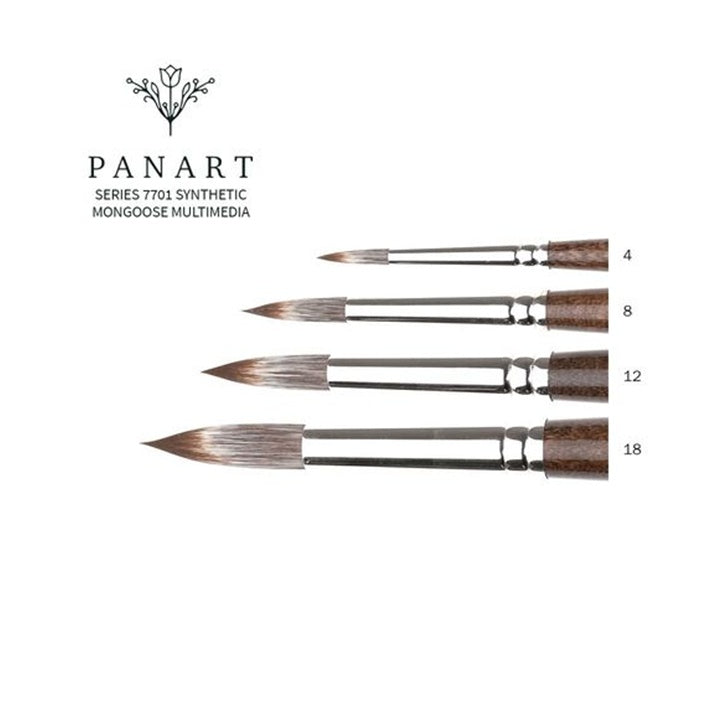 PanArt 7701 okrągły pędzel - syntetyczne włosie mangusty | różne rozmiary | Artmie