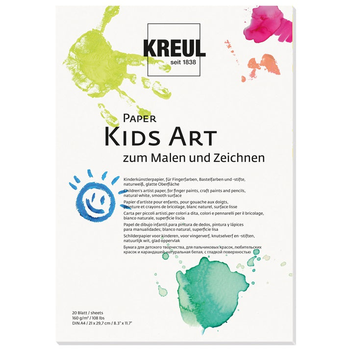 Papier artystyczny dla dzieci KREUL - 20 arkuszy | różne wymiary | Artmie