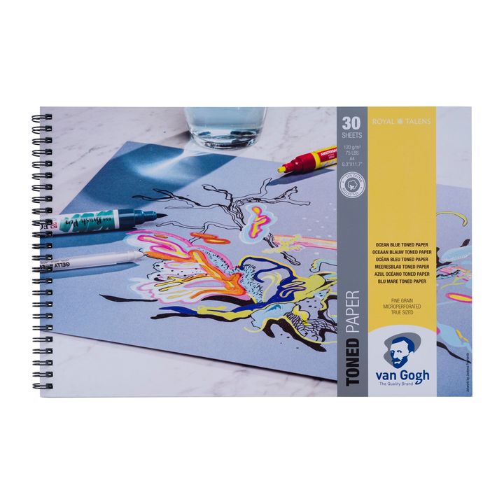 Papier barwiony Van Gogh Ocean Blue | różne wymiary | Artmie