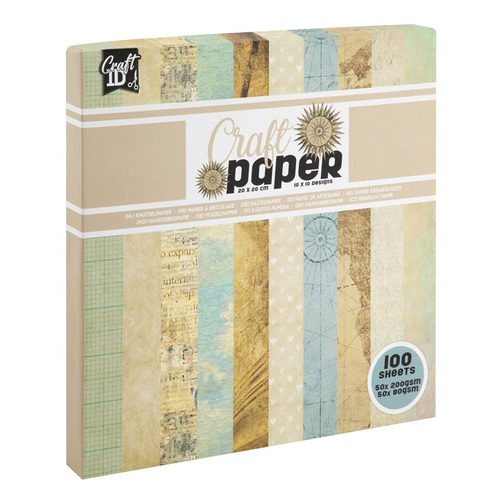 Papier do scrapbookingu 20 x 20 cm | odcienie beżu | Artmie
