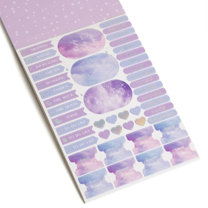 Papier do scrapbookingu A5 24 arkusze fioletowy | Artmie