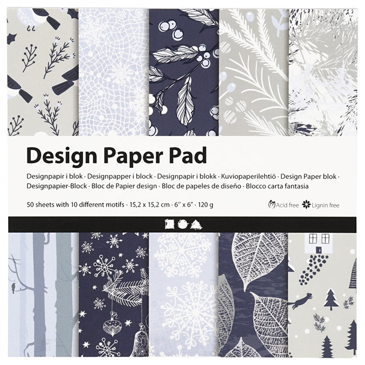 Papier do scrapbookingu Blue Nature 15,2 x 15,2 cm - 50 arkuszy | Artmie