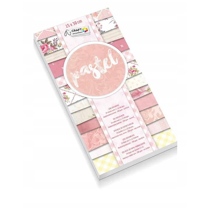 Papier do scrapbookingu Craft Sensations 15x30 cm - 24 arkuszy | różne wzory | Artmie