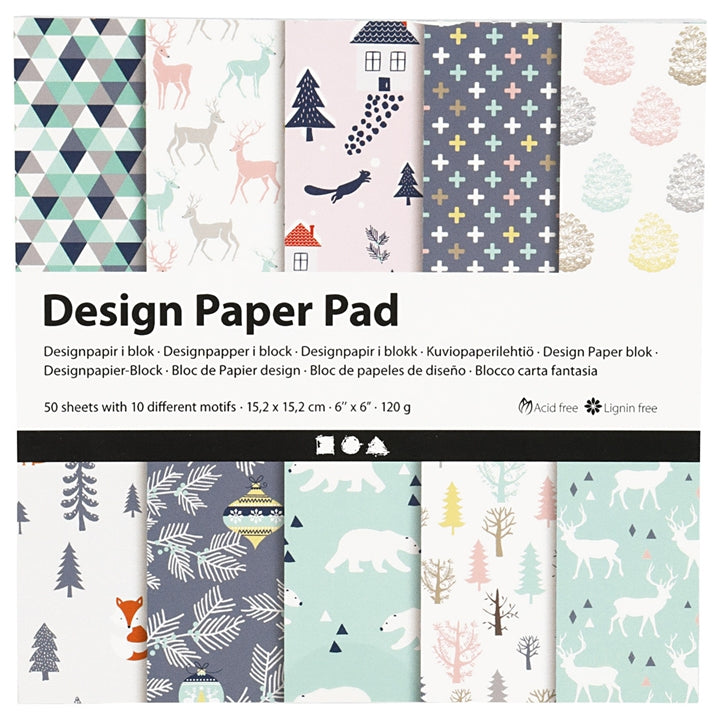 Papier do scrapbookingu Pastel Nature 15,2 x 15,2 cm - 50 arkuszy | Artmie