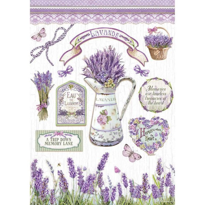 Papier ryżowy - Provence elements / A4 | Artmie