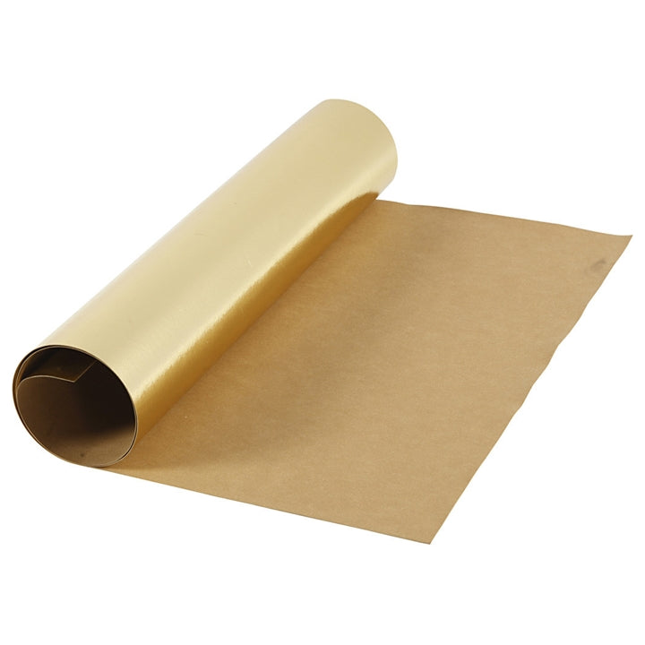 Papier ze sztucznej skóry metaliczny – złoty