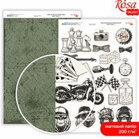 Papiery do scrapbookingu Mens Style A4 | różne motywy