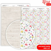 Papiery do scrapbookingu Wild Flowers A4 | różne motywy