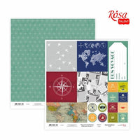 Papiery do scrapbookingu 30.48 x 30.48 cm Make your journey | różne motywy | Artmie