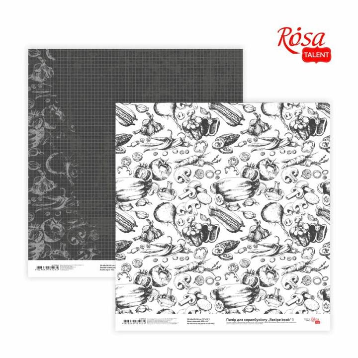 Papiery do scrapbookingu 30.48 x 30.48 cm Recipe book | różne motywy | Artmie