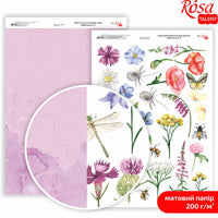 Papiery do scrapbookingu Wild Flowers A4 | różne motywy | Artmie