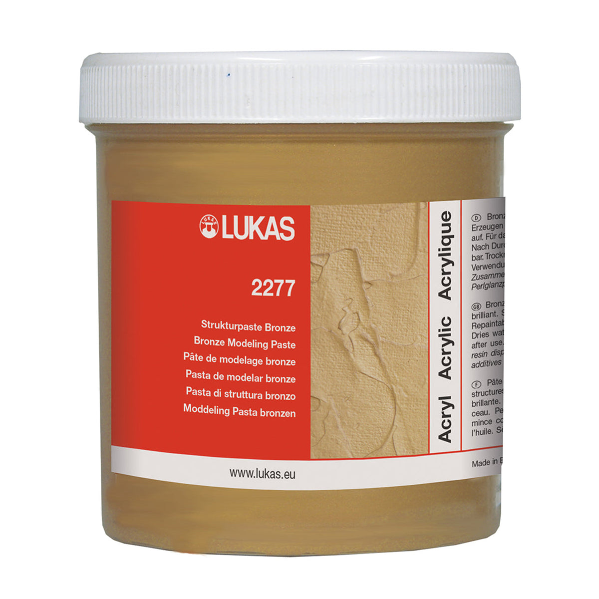 Pasta strukturalna LUKAS metaliczna 250 ml – brązowa
