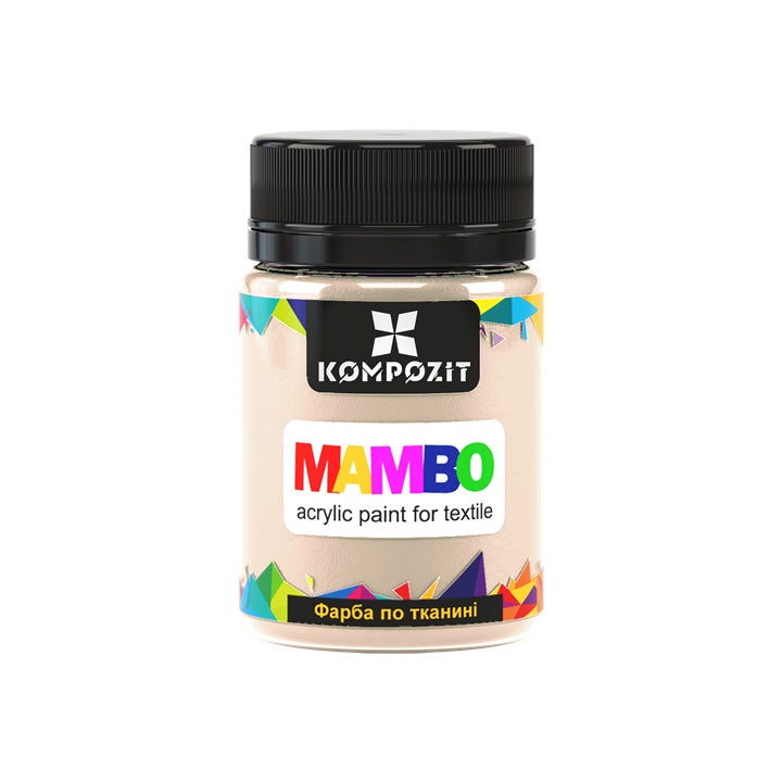 Pastelowa farba do tkanin i skóry MAMBO 50 ml – 101 piaskowobeżowa