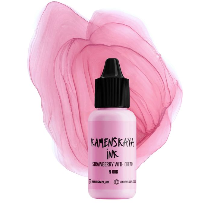 Pastelowy tusz alkoholowy Kamenskaya Nude 15ml – N-008 truskawki z bitą śmietaną