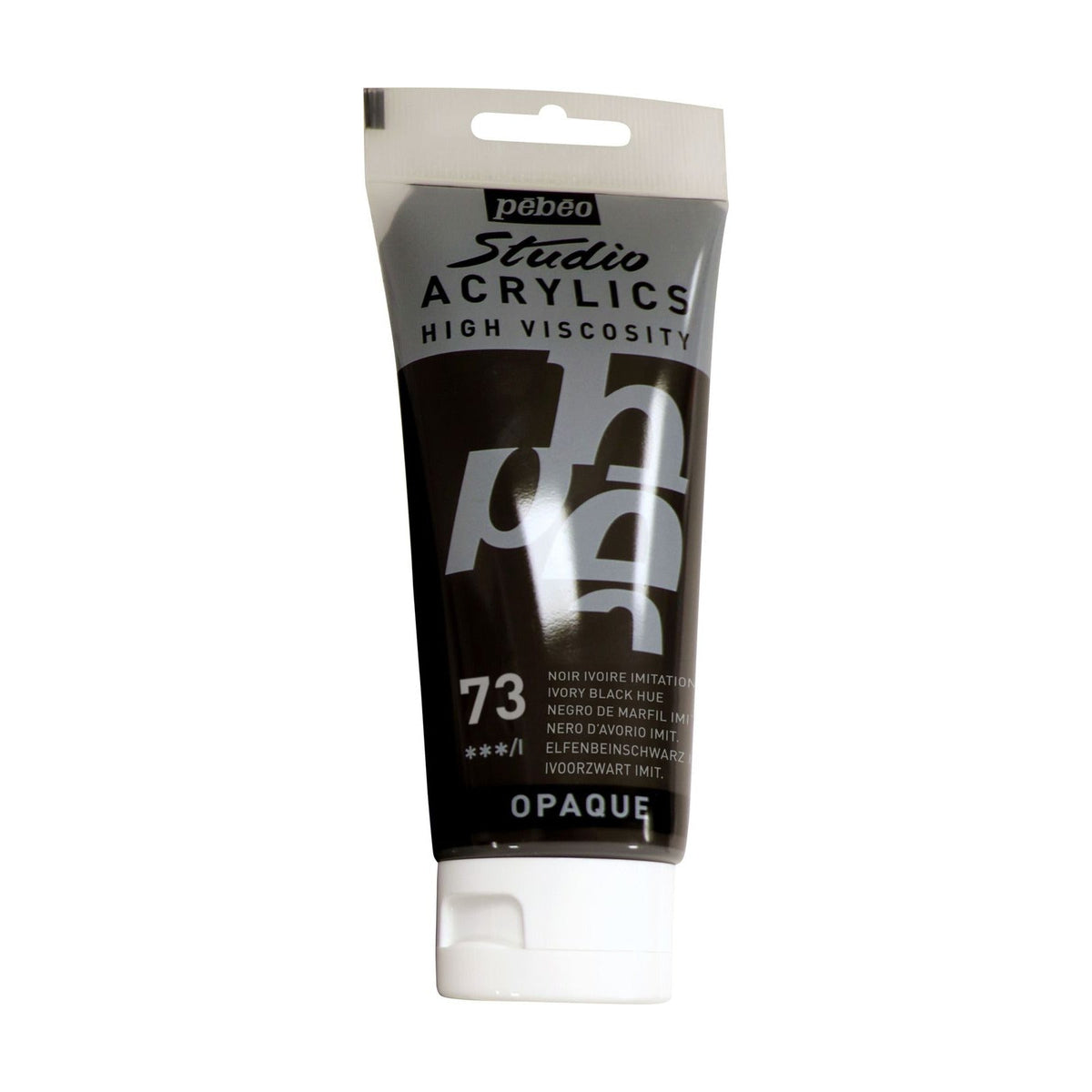 Farba akrylowa Pebeo Studio Acrylic 100 ml – Ivory Black Hue