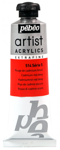 Pebeo Artist farba akrylowa 37 ml – Kadm czerwony ciemny