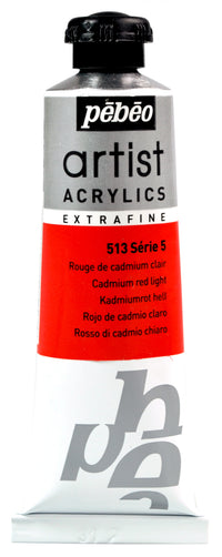 Pebeo Artist farba akrylowa 37 ml – Kadm czerwony jasny