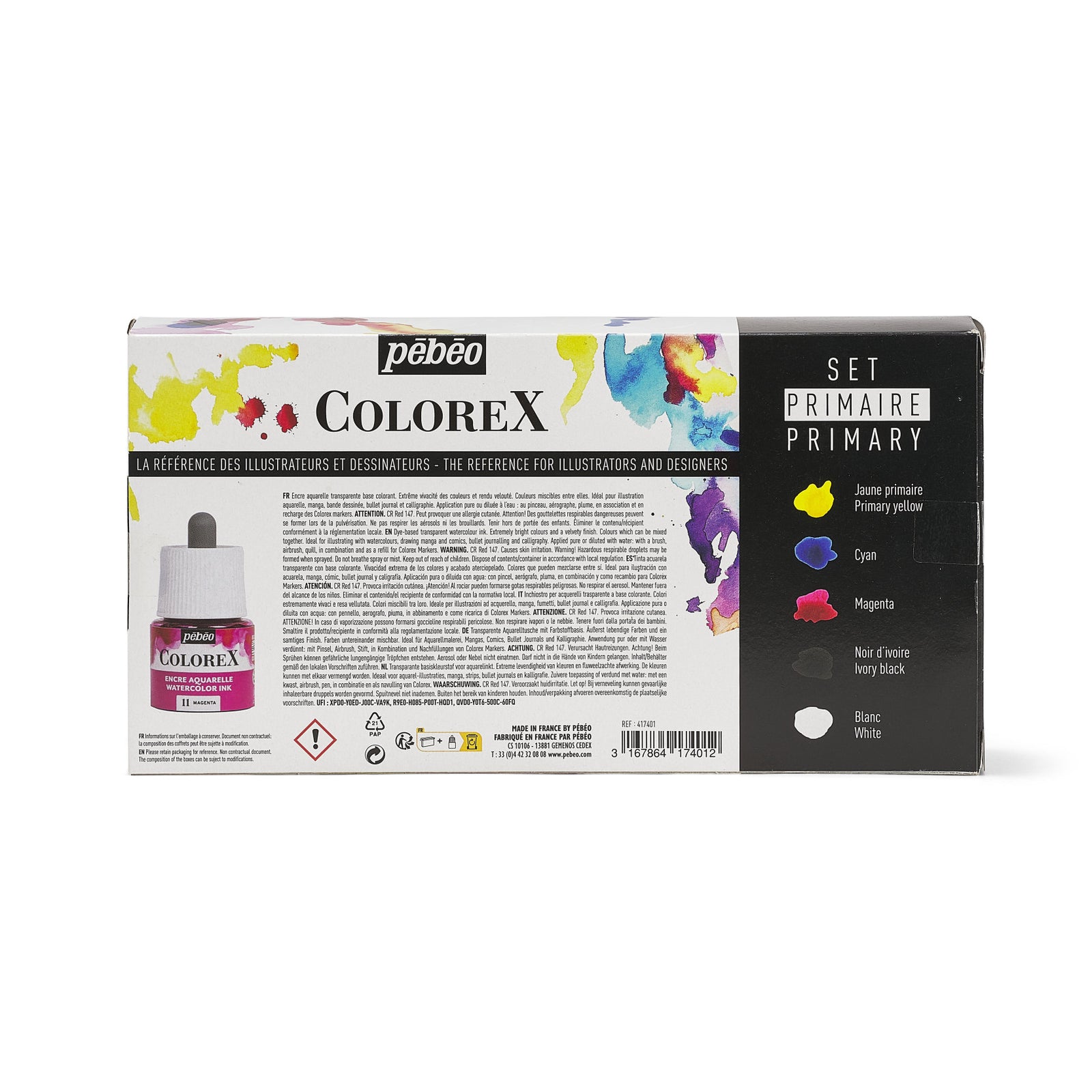 Pebeo Colorex zestaw tuszy akwarelowych 5 x 45 ml