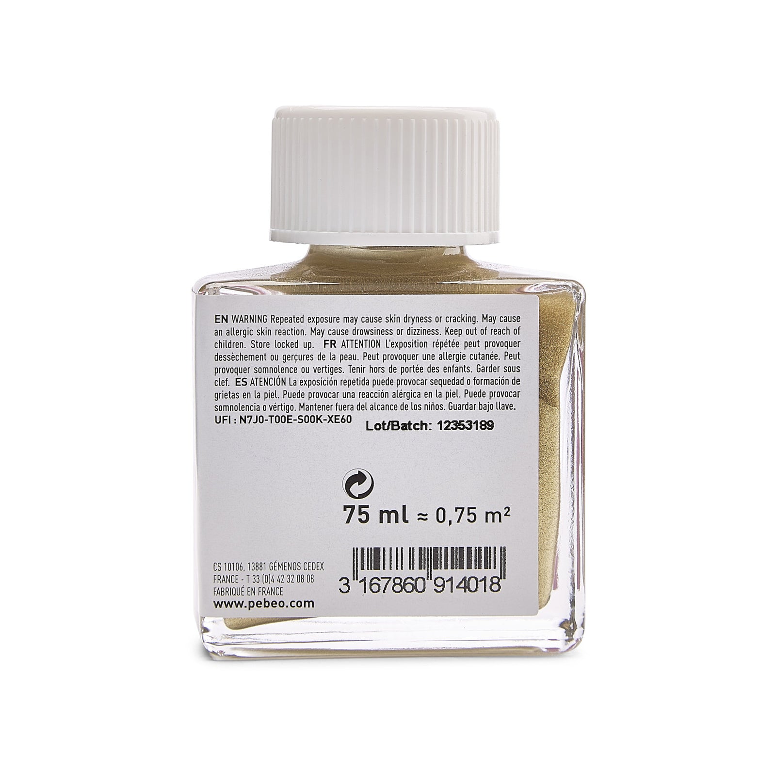 Farba akrylowa dekoracyjna Pebeo Deco błyszcząca 75 ml - złota