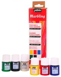 Pebeo Marbling zestaw farb do marmurkowania 6 x 20 ml