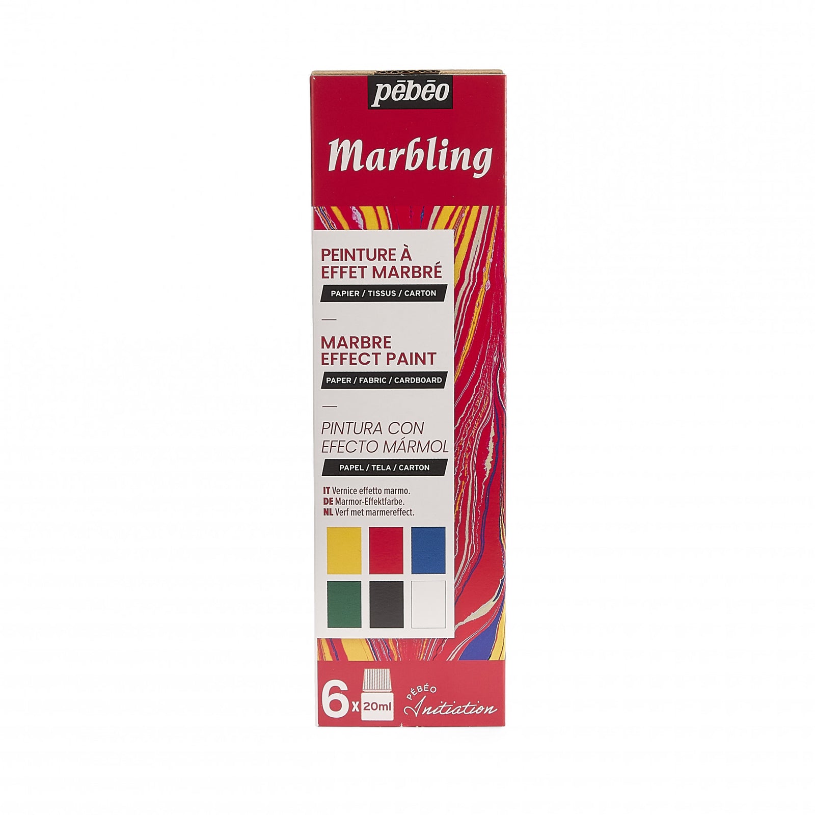 Pebeo Marbling zestaw farb do marmurkowania 6 x 20 ml