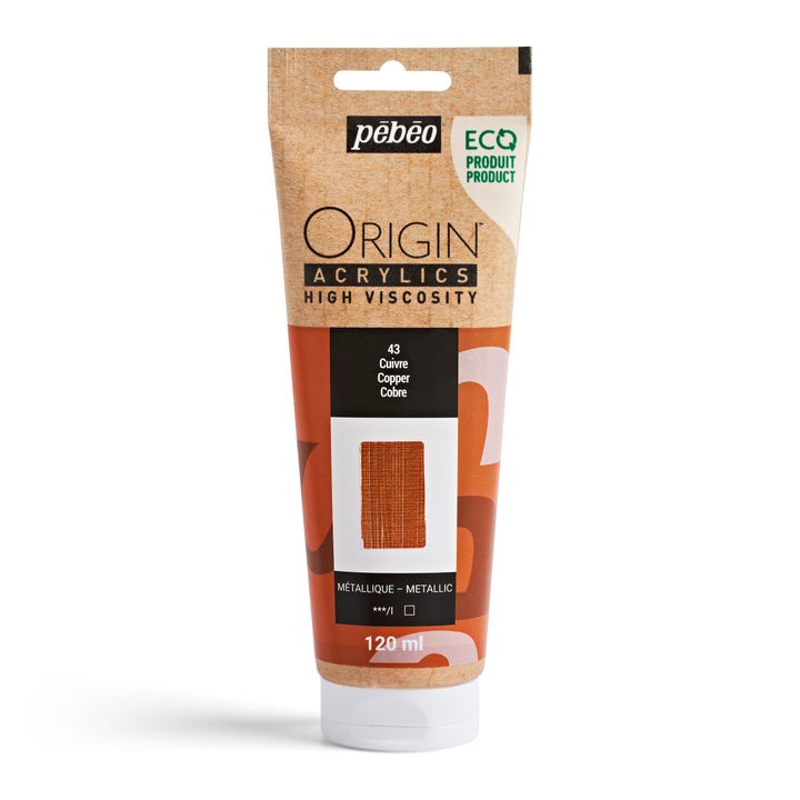 Pebeo ORIGIN Farba akrylowa 120 ml – grafitowa opalizująca