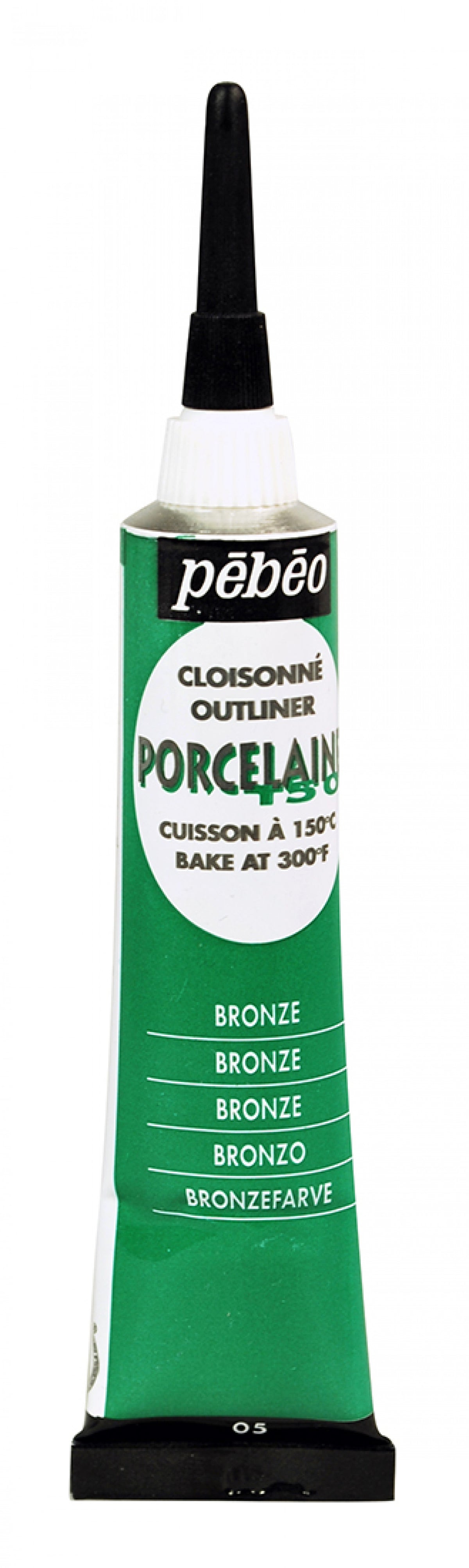 Pebeo Porcelaine 150 konturówka reliefowa do porcelany 20 ml – Brązowa zieleń