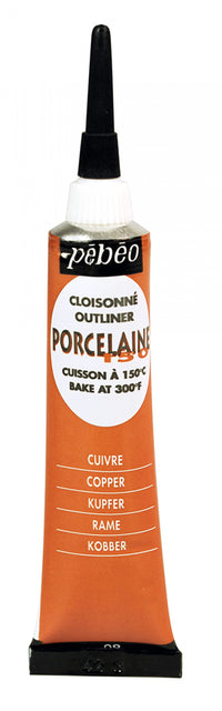 Pebeo Porcelaine 150 konturówka reliefowa do porcelany 20 ml – Miedziany