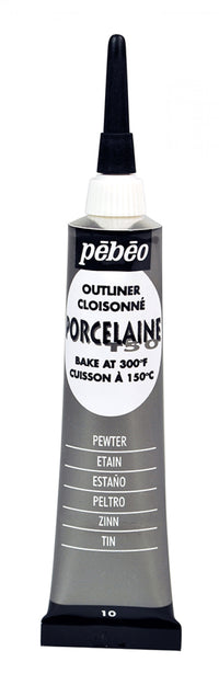 Pebeo Porcelaine 150 konturówka reliefowa do porcelany 20 ml – Cynowy