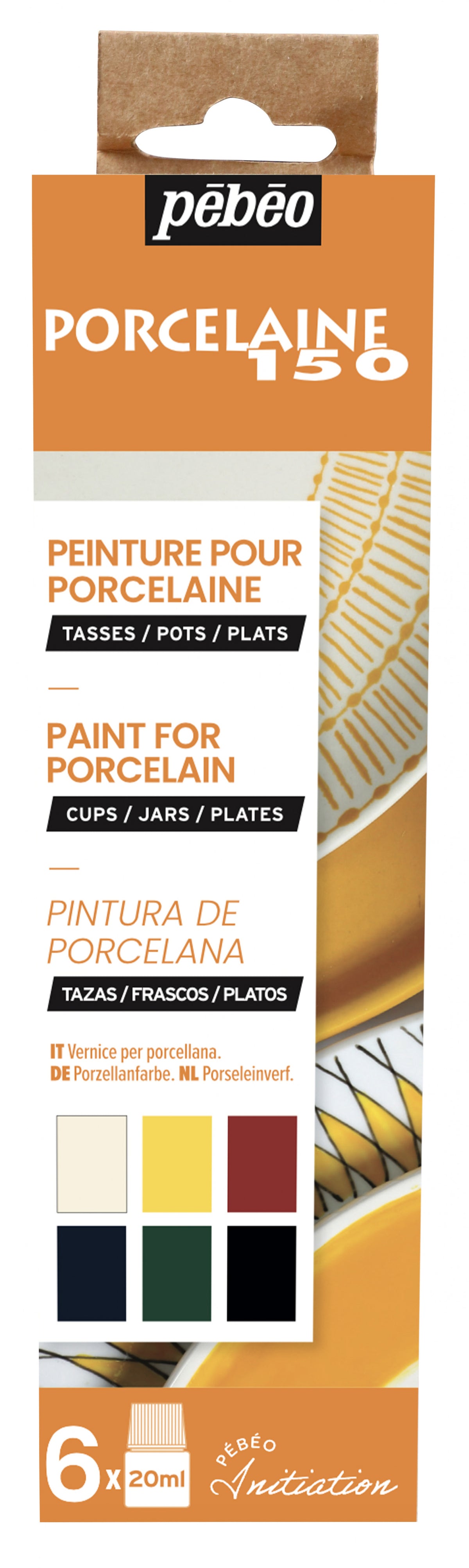 PEBEO Porcelaine 150 zestaw farb do porcelany 6 x 20 ml