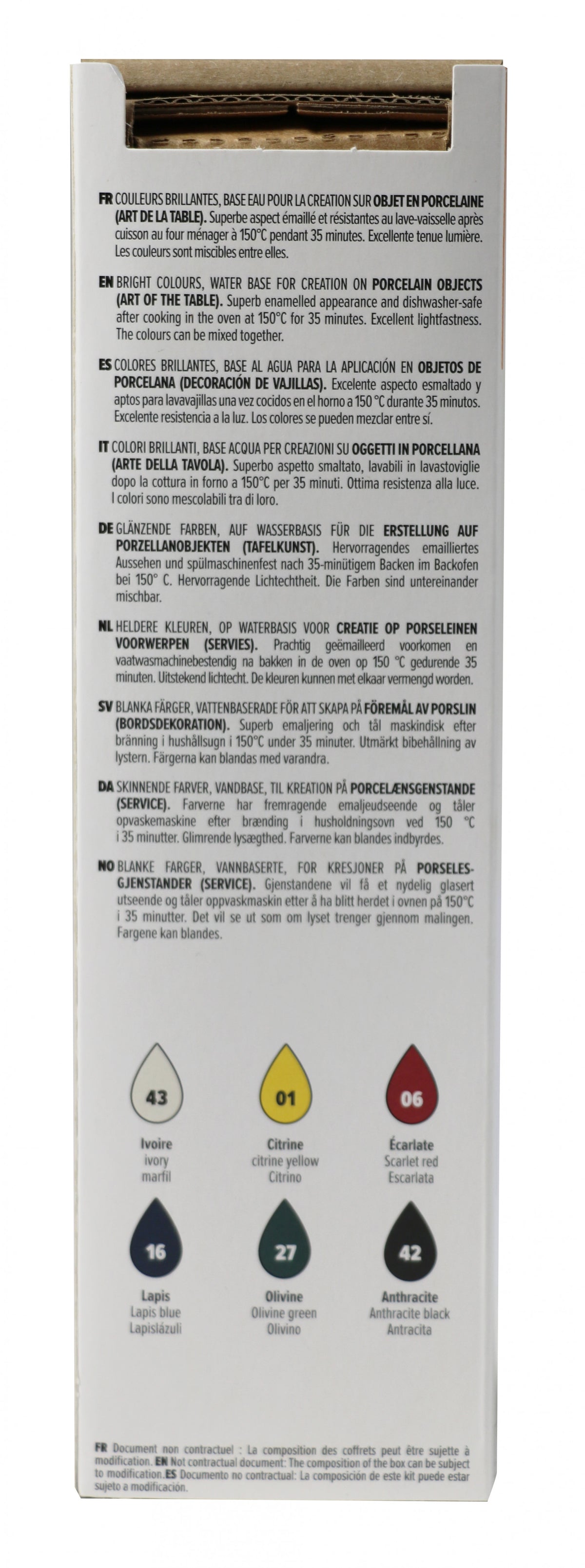 PEBEO Porcelaine 150 zestaw farb do porcelany 6 x 20 ml