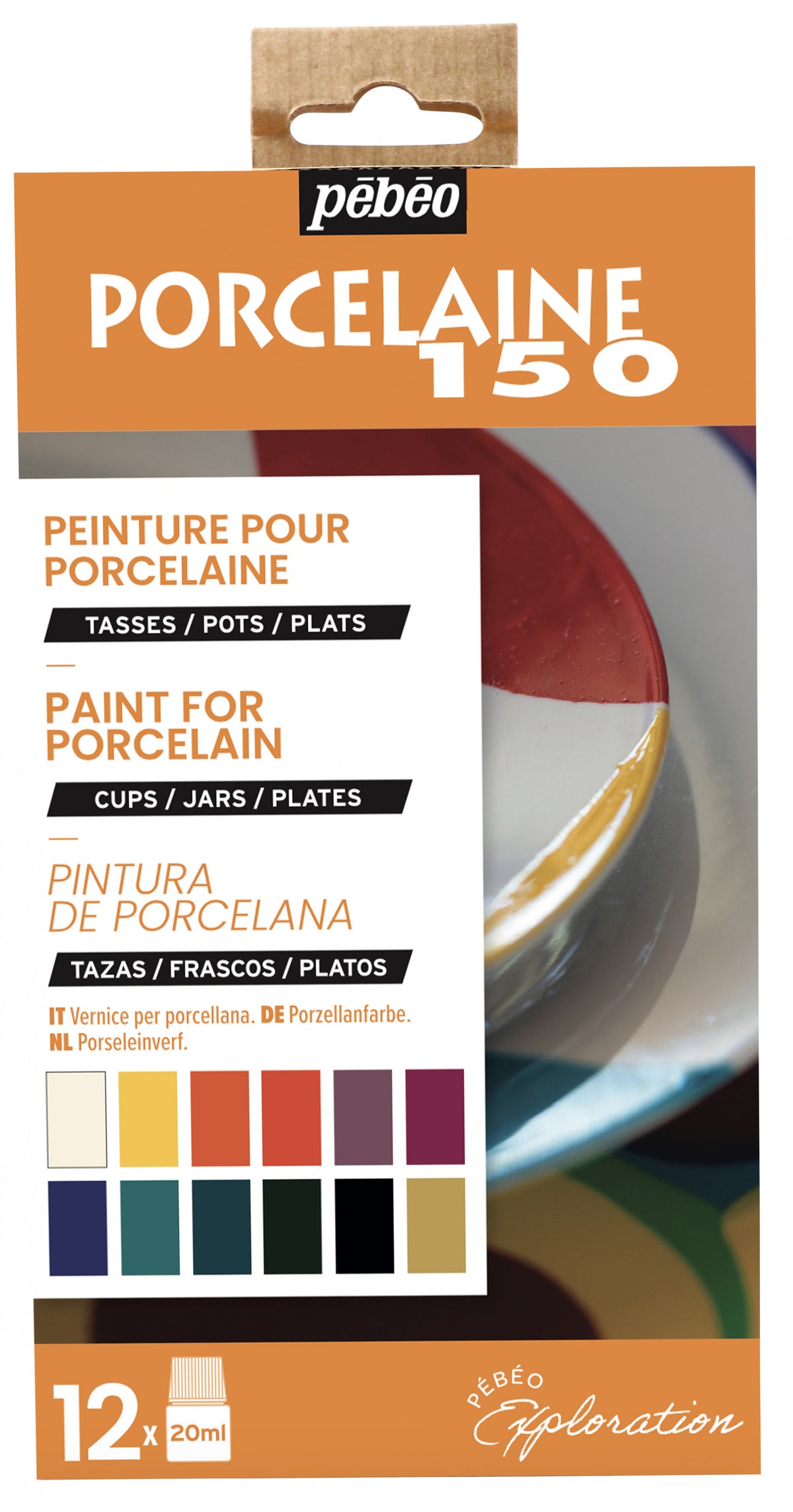 Pebeo Porcelaine 150 zestaw farb do porcelany 12 x 20 ml Exploration 1
