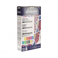 Pebeo Setacolor zestaw farb kryjących do tkanin 12 x 20 ml