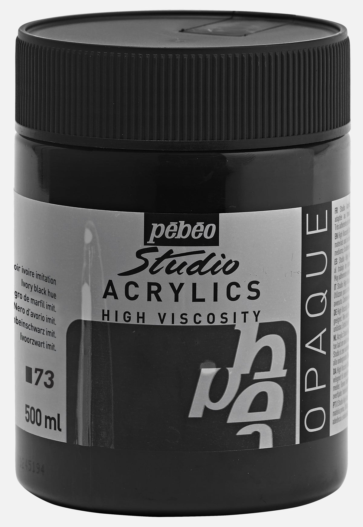 Pebeo Studio farba akrylowa 500 ml – Czerń z kości słoniowej (imitacja)
