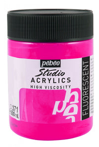 Pebeo Studio farba akrylowa 500 ml – Fluorescencyjny róż
